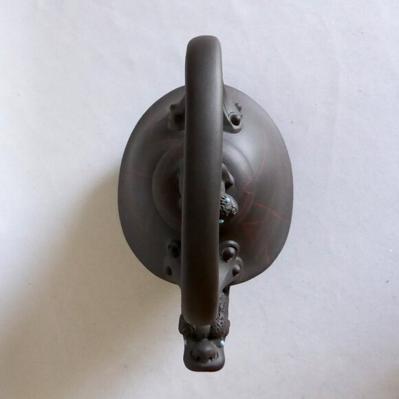 VINTAGE NEW TRADITIONAL CHINESE YIXING ZISHA  DRAGON TURTLE PURPLE CLAY TEAPOT - Picture 11 of 16